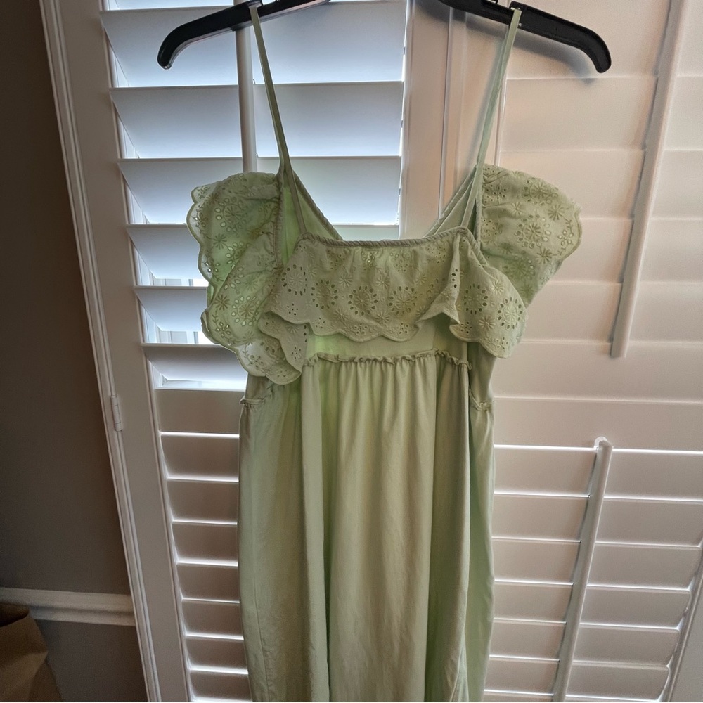 Zara Mint Green Eyelet Dress - Picture 3 of 6